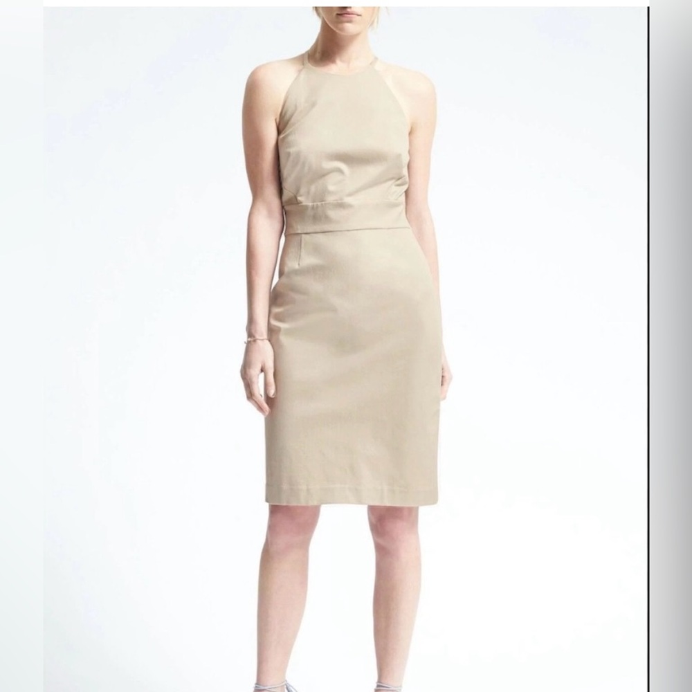 Banana Republic Beige Halter Dress